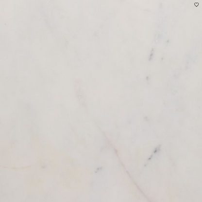 Birchfield White Marble Accent Table