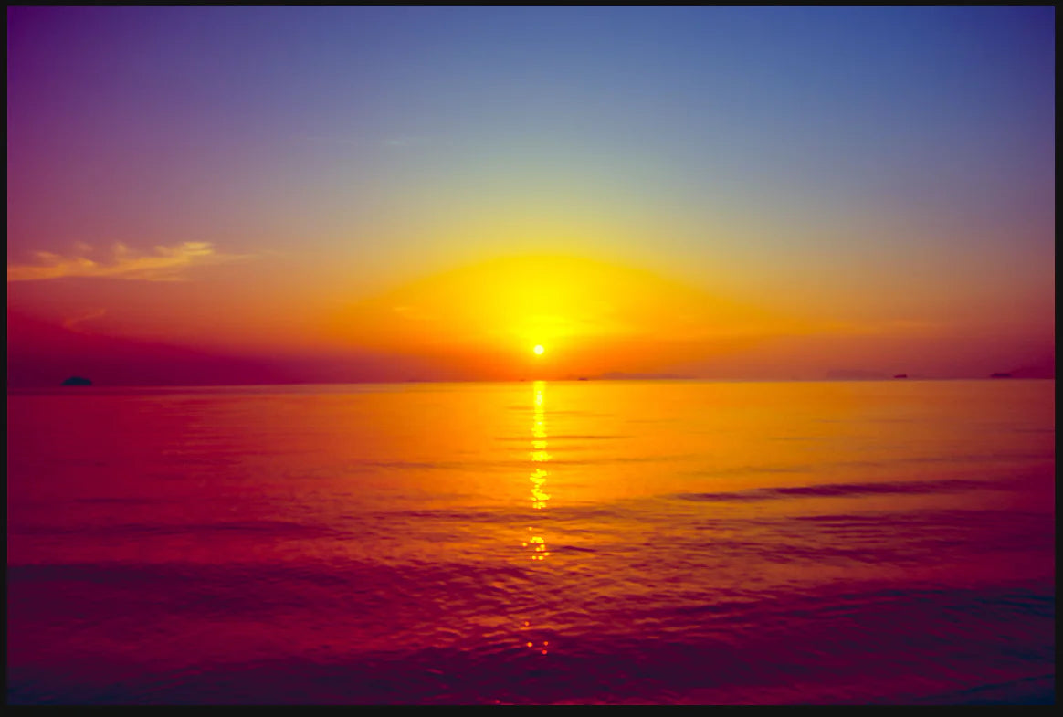 Vibrant Sunset Over Water 36" x 48" Canvas Wall Art