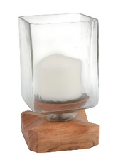 Greercliff Brown Hurricane Candle 9" (in)