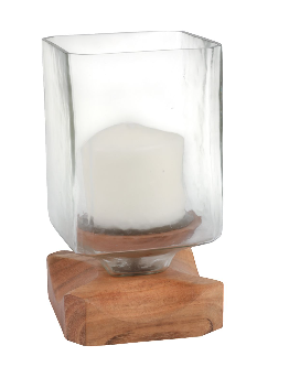 Greercliff Brown Hurricane Candle 9" (in)