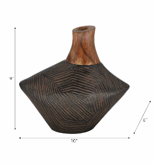 Warrendale Brown Vase 9"(in)
