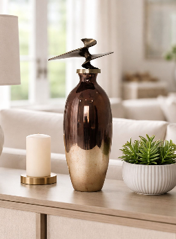 Cedarford Bronze Glass Vase 22" (in)