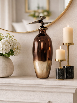 Cedarford Bronze Glass Vase 20"(in)