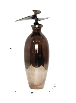 Cedarford Bronze Glass Vase 20"(in)