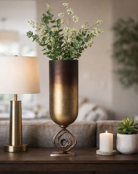Dorseyview Bronze Glass Vase 24" (in)