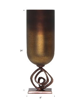 Dorseyview Bronze Glass Vase 24" (in)