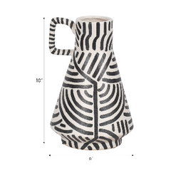 Garnettway Black Vase 10"(in)