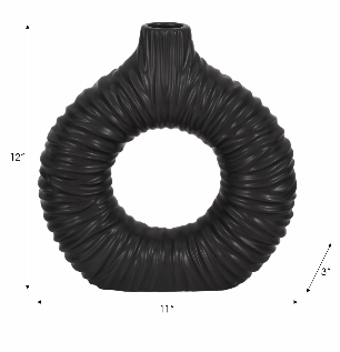 Cantongate Black Vase 12"(in)