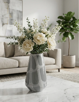 Digbydale Gray Glass Vase 9 (in)