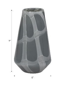 Digbydale Gray Glass Vase 9 (in)