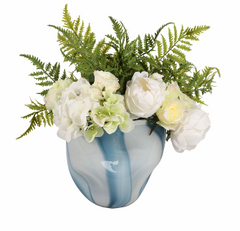 Birchburn Blue Glass Vase 8"(in)