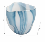 Birchburn Blue Glass Vase 8"(in)