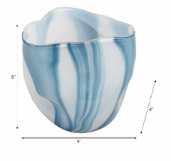 Birchburn Blue Glass Vase 8"(in)