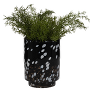 Bakerwood Black Glass Vase 9" (in)