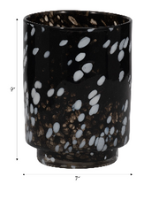 Bakerwood Black Glass Vase 9" (in)