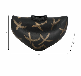 Dorianwell Black Vase 7"(in)
