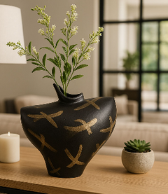 Galeport Black Vase 8" (in)