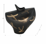 Galeport Black Vase 8" (in)