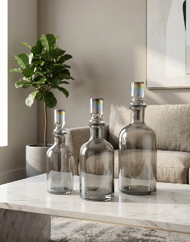 Nortonfield Gray Vases 16" (in) (Set of 3)