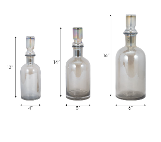 Nortonfield Gray Vases 16" (in) (Set of 3)