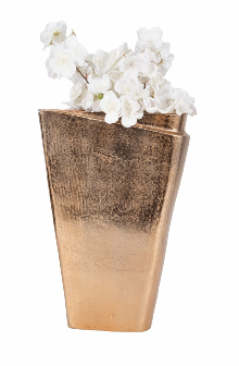 Balee Metal Origami Vase, Champagne 16" (in)
