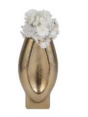 Nadia Metal Oval Vase 12"(in)