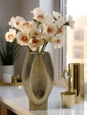 Nadia Metal Oval Vase 12"(in)