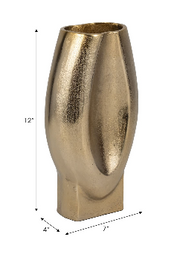 Nadia Metal Oval Vase 12"(in)