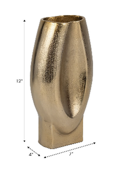 Nadia Metal Oval Vase 12"(in)