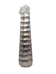 Terini Large Silver Metal Vase 27"(in)