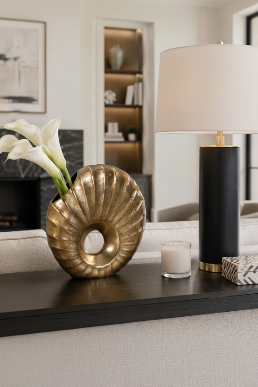 Hackettway Gold Vase 12" (in)