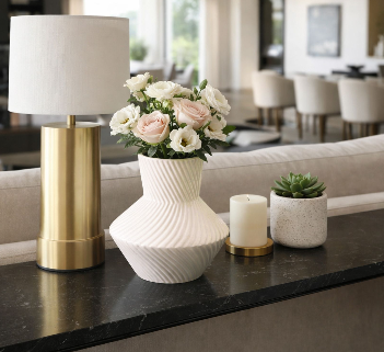 Holcombford White Vase 8"(in)