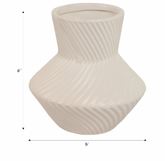 Holcombford White Vase 8"(in)