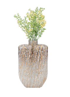 Stonewood Ivory Glass Vase 10"(in)