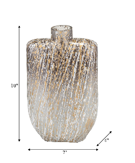 Stonewood Ivory Glass Vase 10"(in)