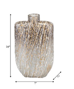 Stonewood Ivory Glass Vase 10"(in)