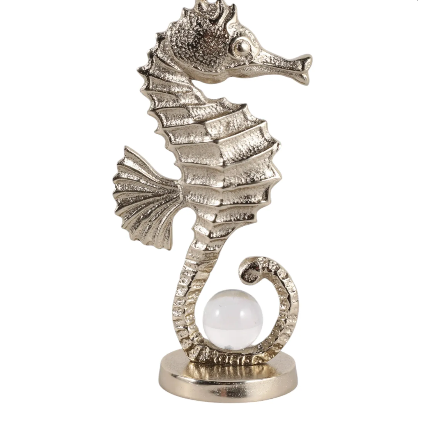 Penza Seahorse Statue Sphere 8"