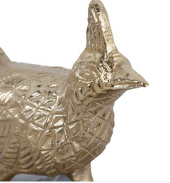 Copper Bird & Marble Statuary