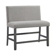 Seneca 8PC Counter Height Dining Set in Grey-Table, Four Chairs and Complete Bench