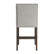 Seneca Counter Side Chair with Grey Fabric in Brown (2 Per Carton)