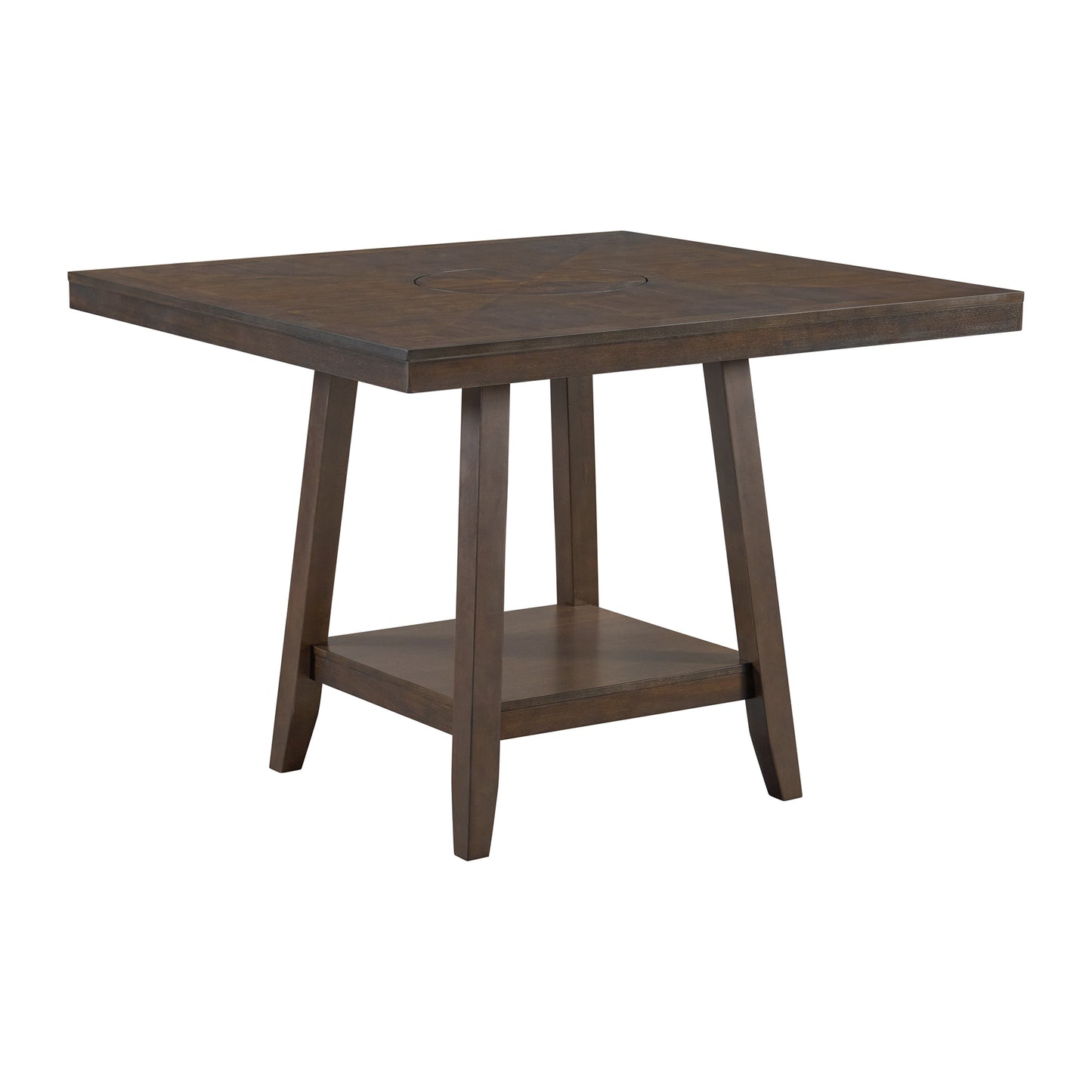 Seneca 8PC Counter Height Dining Set in Brown-Table, Four Chairs and Complete Bench