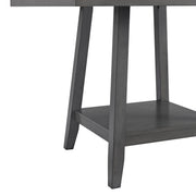 Seneca 8PC Counter Height Dining Set in Grey-Table, Four Chairs and Complete Bench