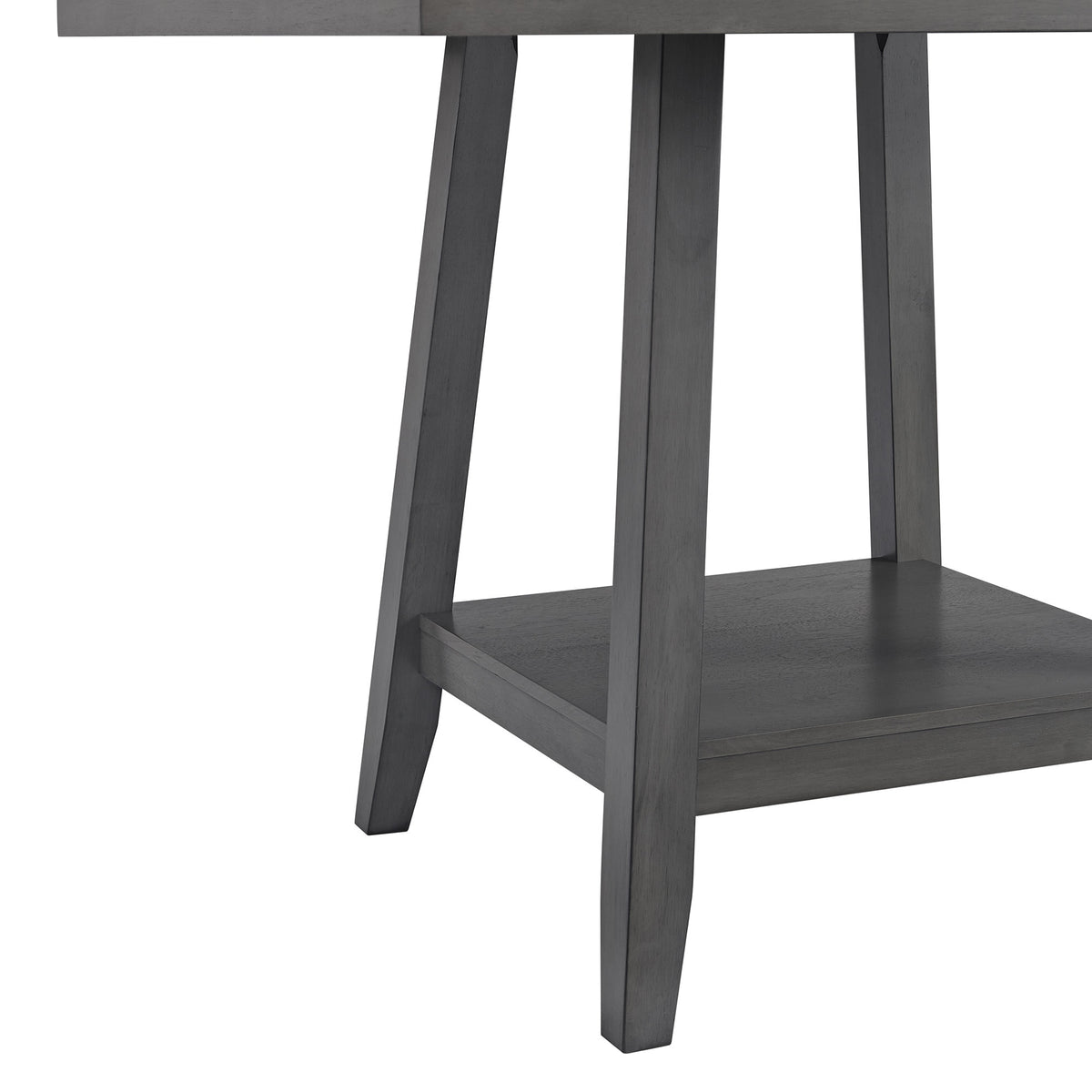 Seneca 8PC Counter Height Dining Set in Grey-Table, Four Chairs and Complete Bench