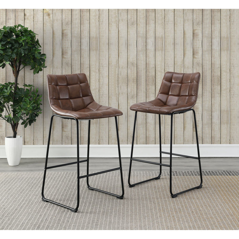 Seth ( QSD6099-5B) 30" Distressed Cappuccino Bar Stool (2 Per Carton)