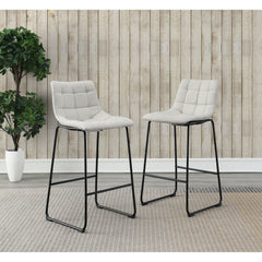 Seth ( QSD6099-5B) 30" Linen White Bar Stool (2 Per Carton)