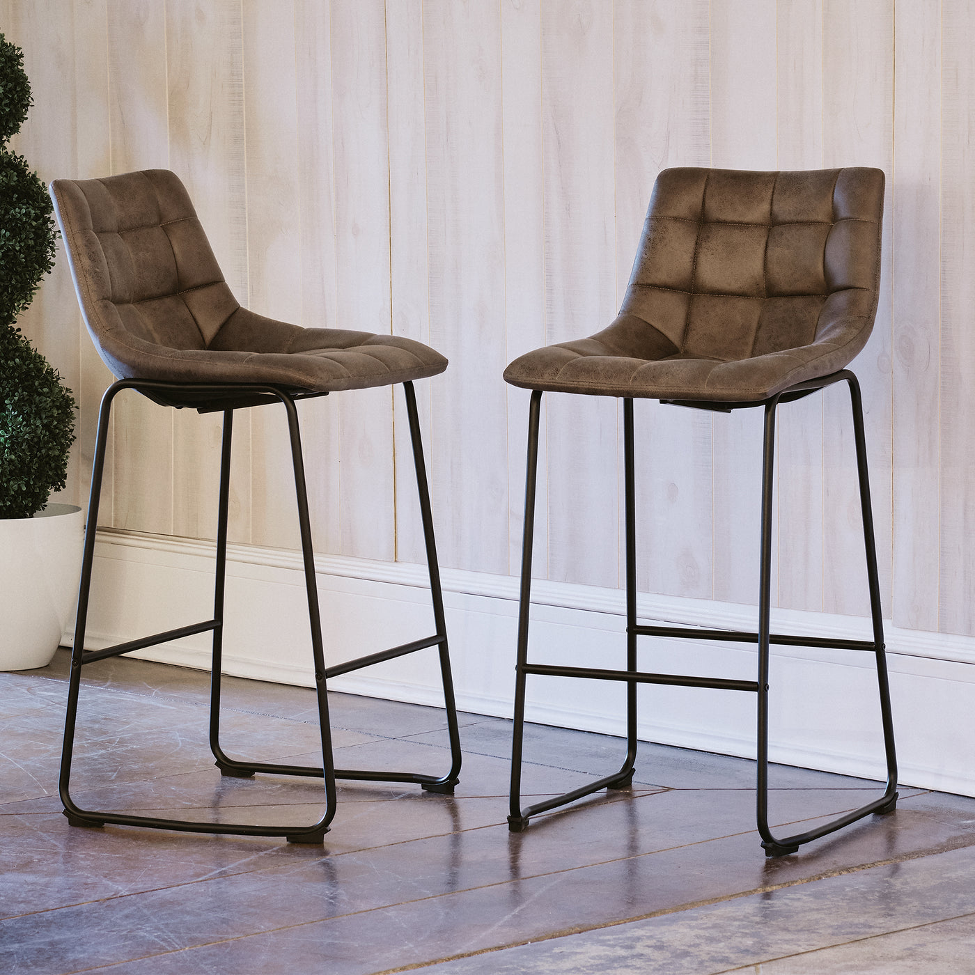 Seth ( QSD6099-5B) 30" Grey Bar Stool (2 Per Carton)