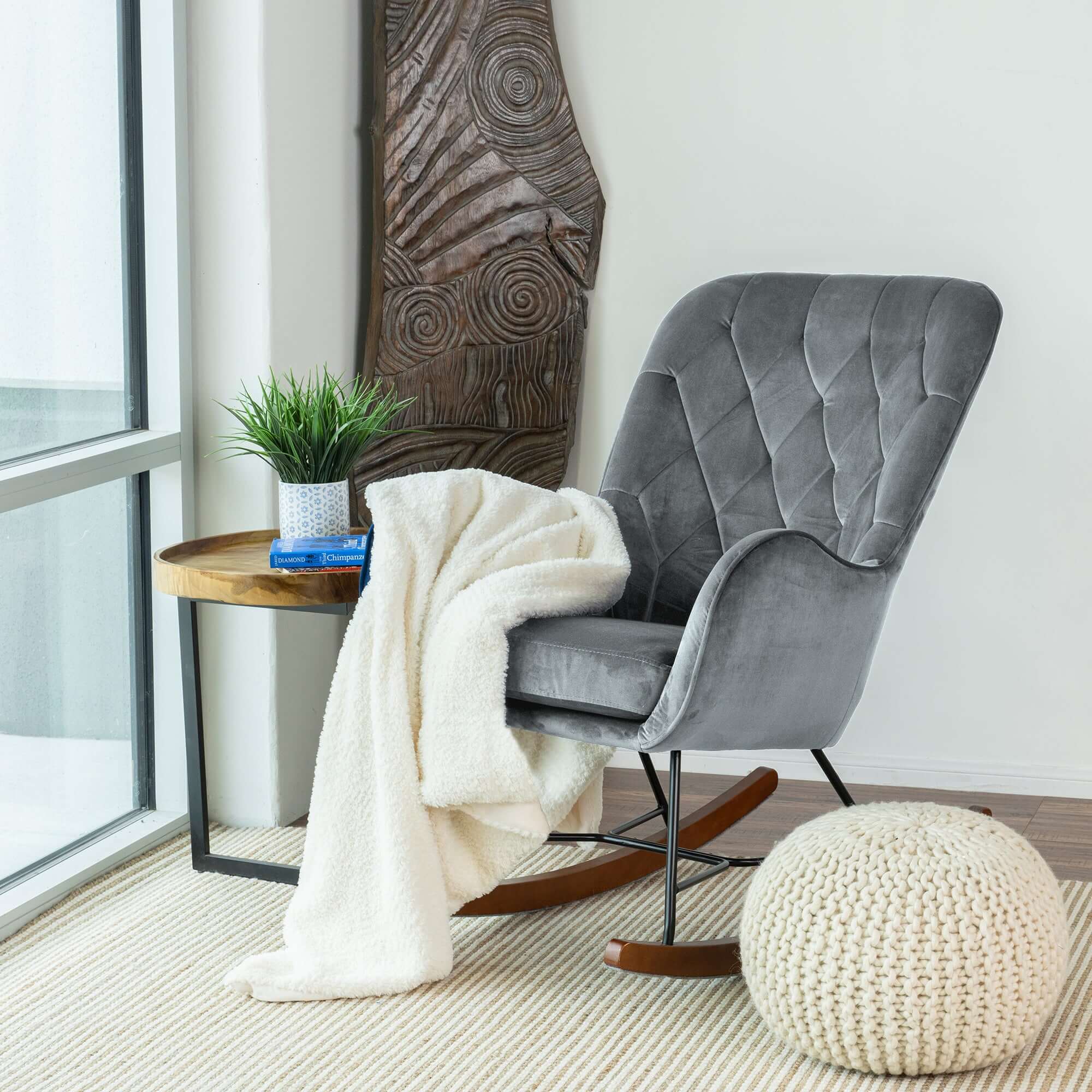 Ashcroft Imports Hannah Rocking Chair - Thumbnail 4