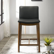 Silla de mostrador Shannon en cuero vegano negro