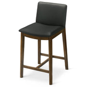 Silla de mostrador Shannon en cuero vegano negro