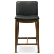 Silla de mostrador Shannon en cuero vegano negro